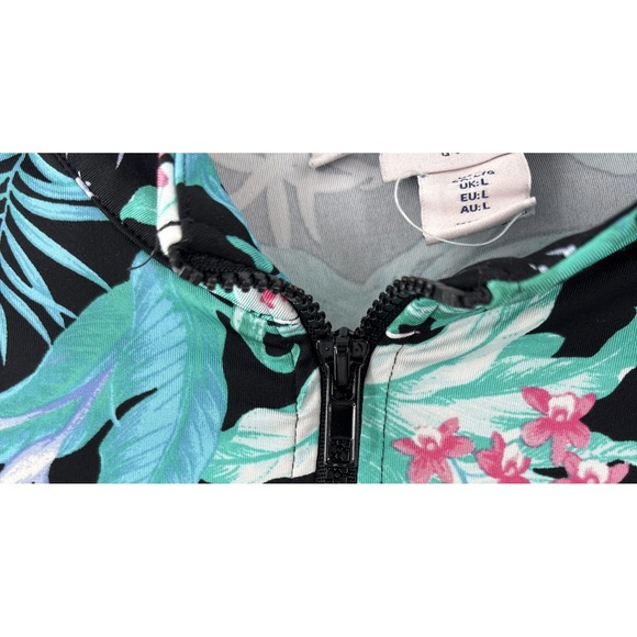 Tommy Bahama Golf Tennis Beach Dress Black‎ Floral L NWOT Pickle ball Vacation - Picture 5 of 11